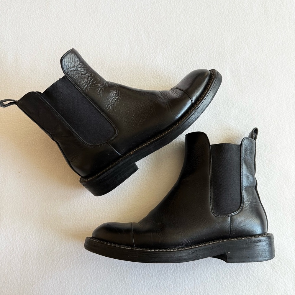 Authentic Marni Black Leather Ankle Boots